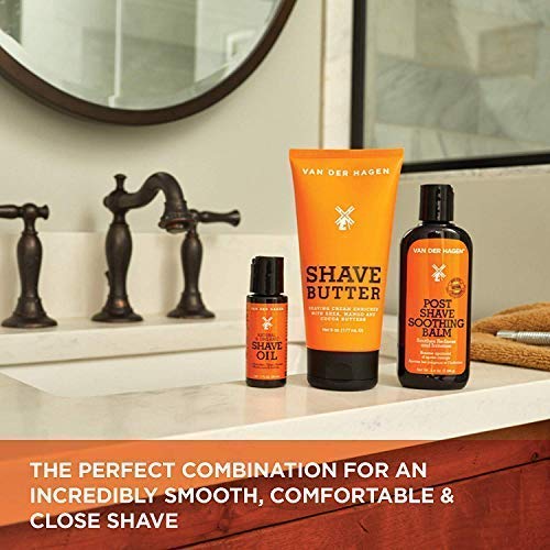 Van Der Hagen® Shave Oil - Transparent Formula for Better Control and Precise Shaving, Made w/ Jojoba and Chia Seed Oils for Superior Razor Glide (1 fl oz)