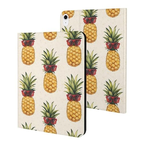 Housse de tablette fine iPad 10,9 pouces imprimé ananas idéale pour le bureau