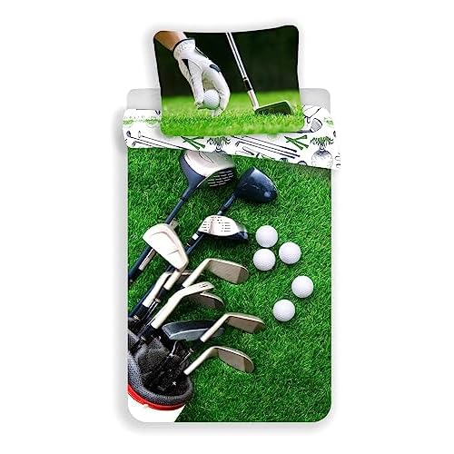 Jerry Fabrics Golf Bettwäsche Golfspiel 140 x 200 cm 3 Jerry Fabrics Golf Bettwäsche Golfspiel 140 x 200 cm