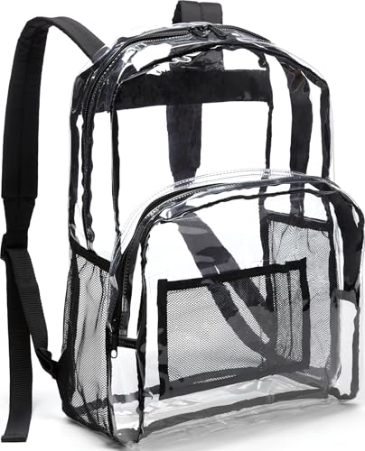 Amazon Basics Transparent Clear School Backpack...