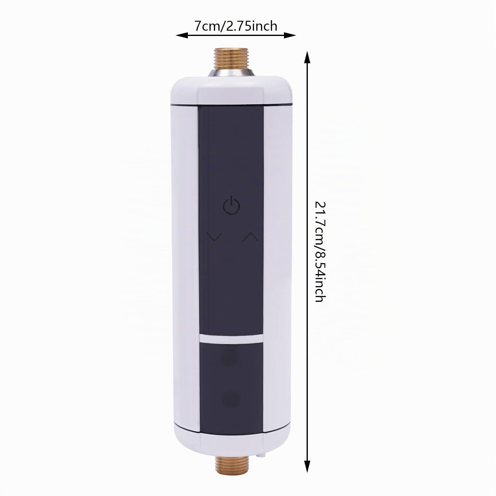 Scaldacqua istantanea, 3500 W, 220 V, senza serbatoio, con indicatore di temperatura a LED e protezione a secco, acqua calda istantanea per doccia, lavandino, cucina, risparmio energetico e