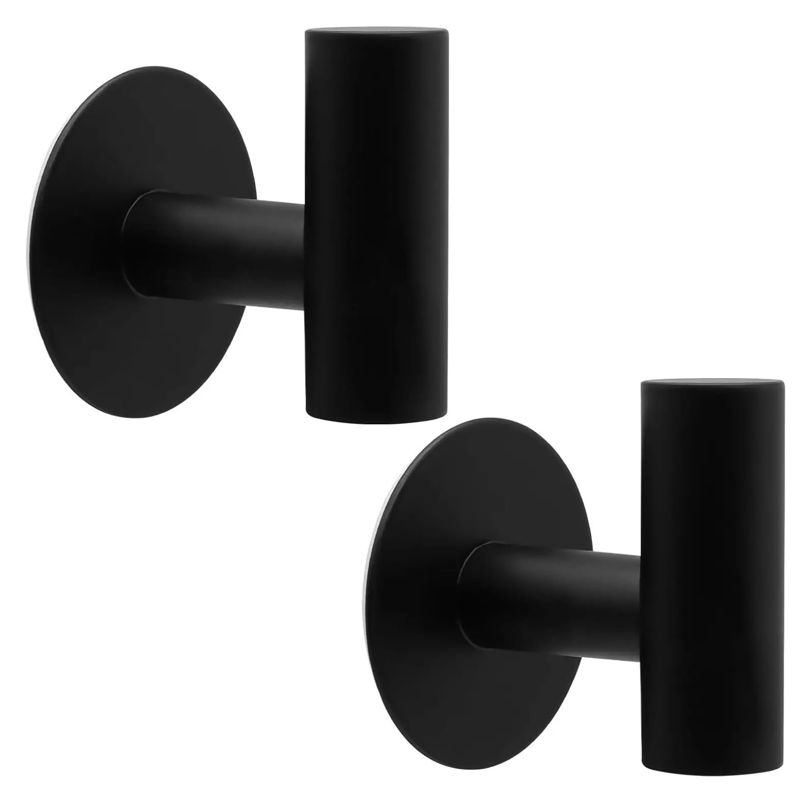 Zguouzantye Black 2Pcs 2-4 Pcs Adhesive Hooks, Multipurpose Coat Hanger