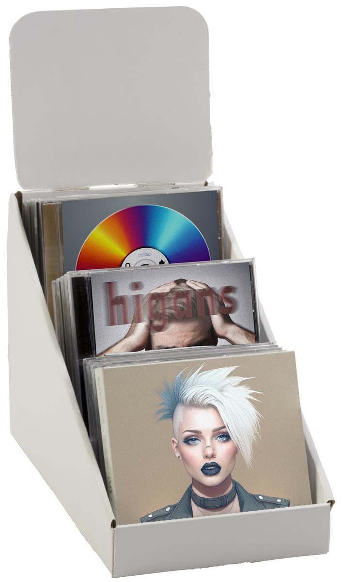 Amazon.com: Displays2go 3-Tiered CD/DVD Racks for Tabletop Use
