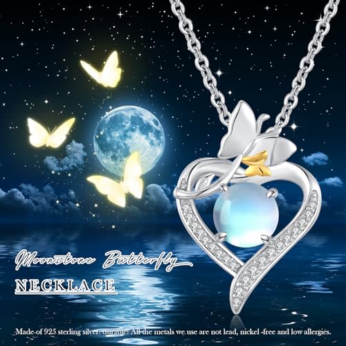 Collier en argent sterling 925 et véritable pierre de lune - 7