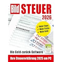 BILD Steuer 2026, Geld-zurück-Steuersoftware für die Steuererklärung 2025 | Inkl. 1 Einkommensteuererklärung I Windows-Version I Aktivierungscode per Email