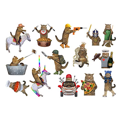 Pegatinas de gatos para pared y cristal en decoración creativa del hogar