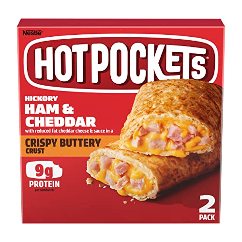 Hot Pockets Hickory Ham Cheddar Crispy Buttery Crust Frozen Snacks