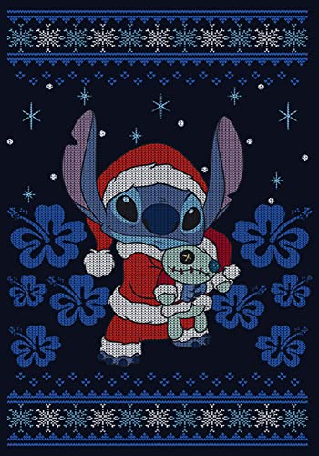Disney Lilo Holiday Stitch Girl's Solid Crew Tee2
