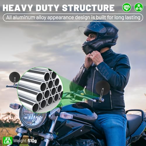 Rétroviseurs moto pour guidon 22mm résolvant les angles morts - 3