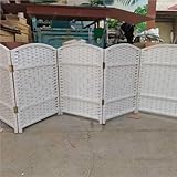 Faltbarer Raumteiler, höhenverstellbar von 50–120 cm, 6 Paneele mit Doppelscharnieren, Diamant-Design, perfekt für Heimbüro und Veranstaltungsräume