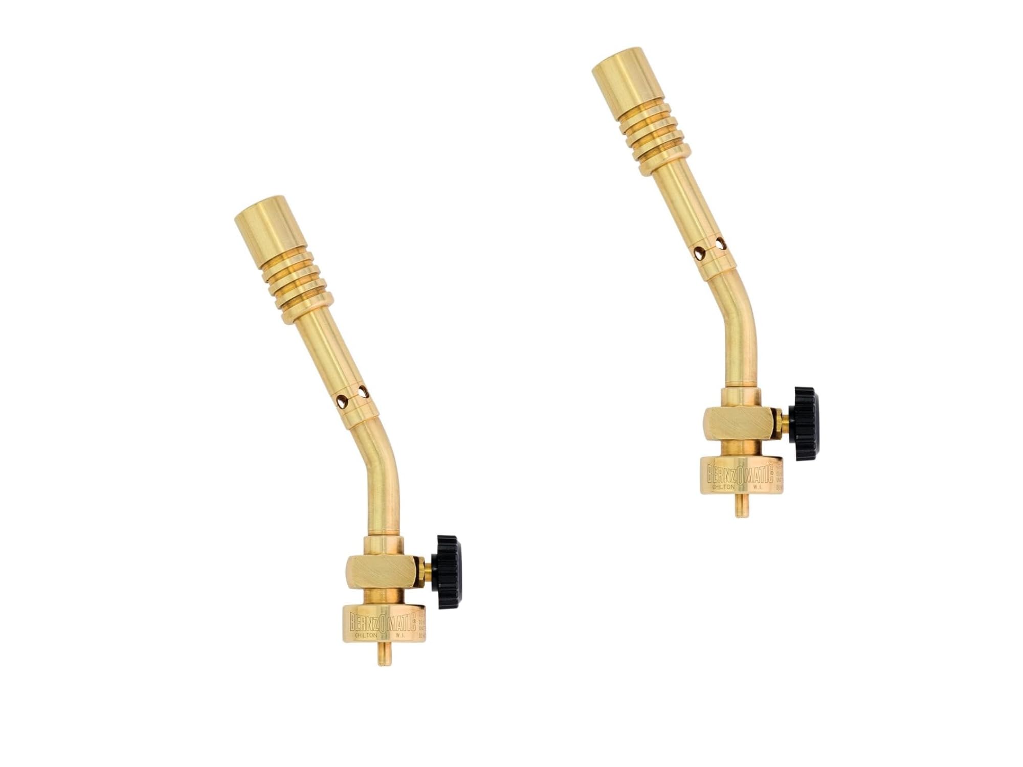 Bernzomatic® Wide Flame Brass Torch - Manual Ignition, Wide Pencil Flame Propane Torch (2 Pack JT680 Torch)