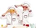 Fedio 4Pcs Kids Chef Role Play Costume Set Chef Dress up Set for Children (Red gingham)