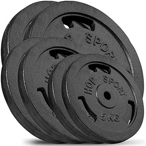 Hop-Sport 60 kg Gusseisen Hantelscheiben 30mm Cover