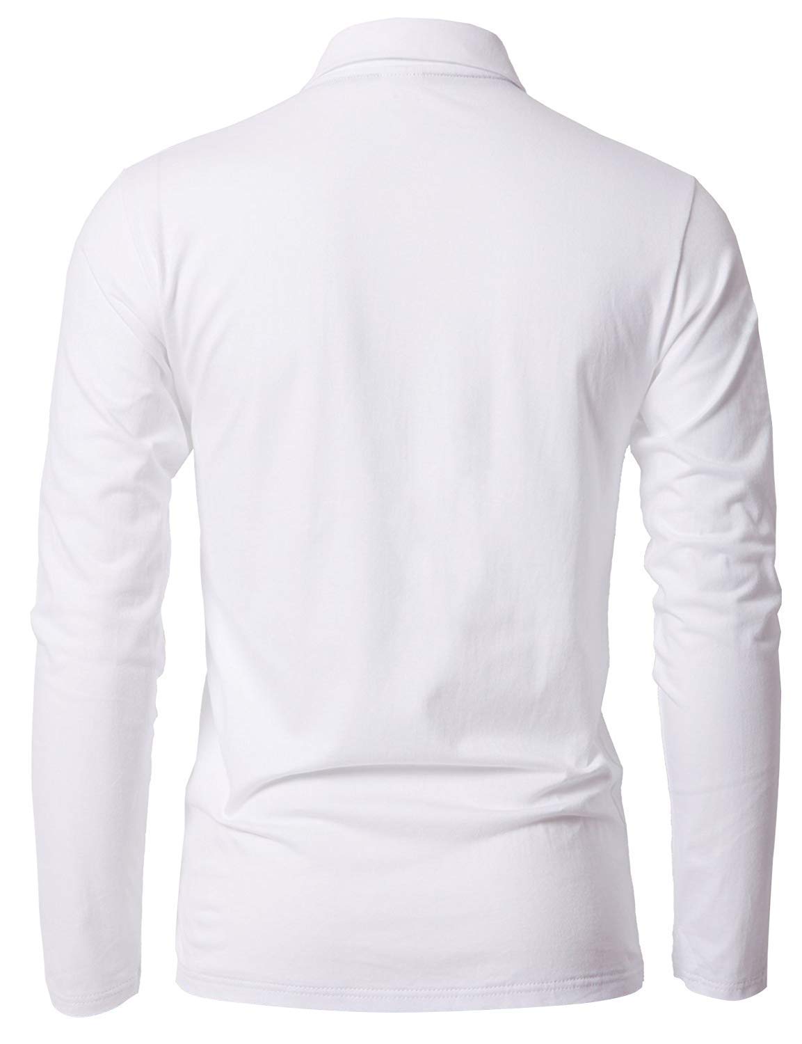 KUNJLELP 100% Cotone Polo da Uomo Manica Lunga Ricamo di Giraffa Maglietta Uniformi Polo da Lavoro per l'autunno e l'inverno
