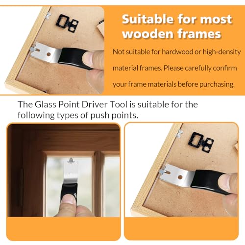 Image of YzxQzxdron-Glazier Point Driver,Easy Grip Handle,for Framing Glass,Window Frames,Cross Stitch,Picture framing Supplies.Point Drivers for Picture framing.