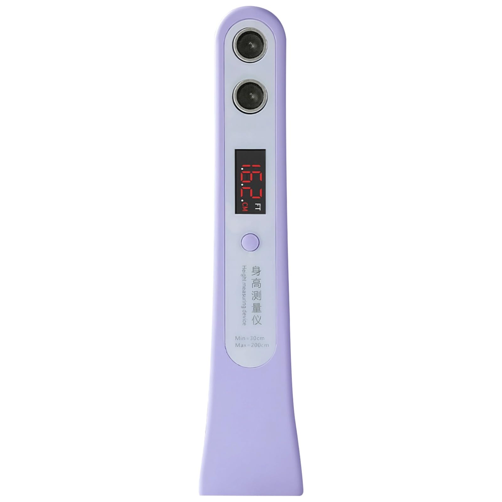 Ultraschall Körpergrößenmessgerät, tragbares kabelloses Höhenmessgerät, elektronisches Höhenlineal für Kinder und Erwachsene, 9,1 Zoll 23 cm, Violett