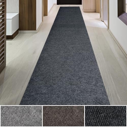iCustomRug Mudroom Mat – 4x7ft Charcoal, Indoor/Outdoor, Non-Slip Rubber Backing, Low-Profile All-Weather Carpet, Non-Shedding & Easy Care, Entryway Mat Ideal for High Traffic Areas