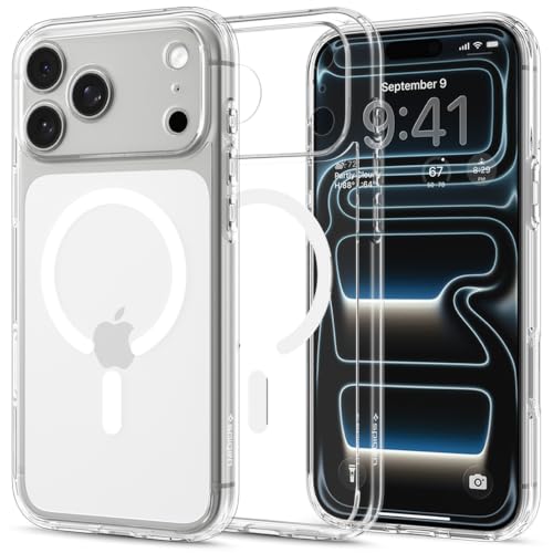 Spigen for iPhone 17 Pro Max Case, Ultra Hybrid MagFit [TPU Covered Camera Control] [Anti-Yellowing] [Compatible with Magsafe] - Clear