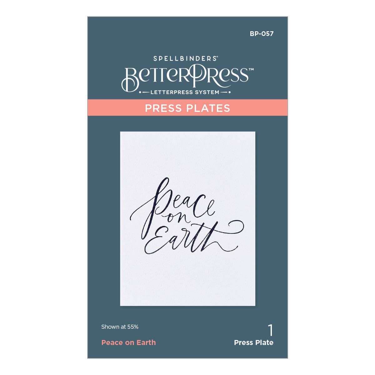 SpellbindersPeace on Earth Press Plate from The BetterPress Christmas Collection