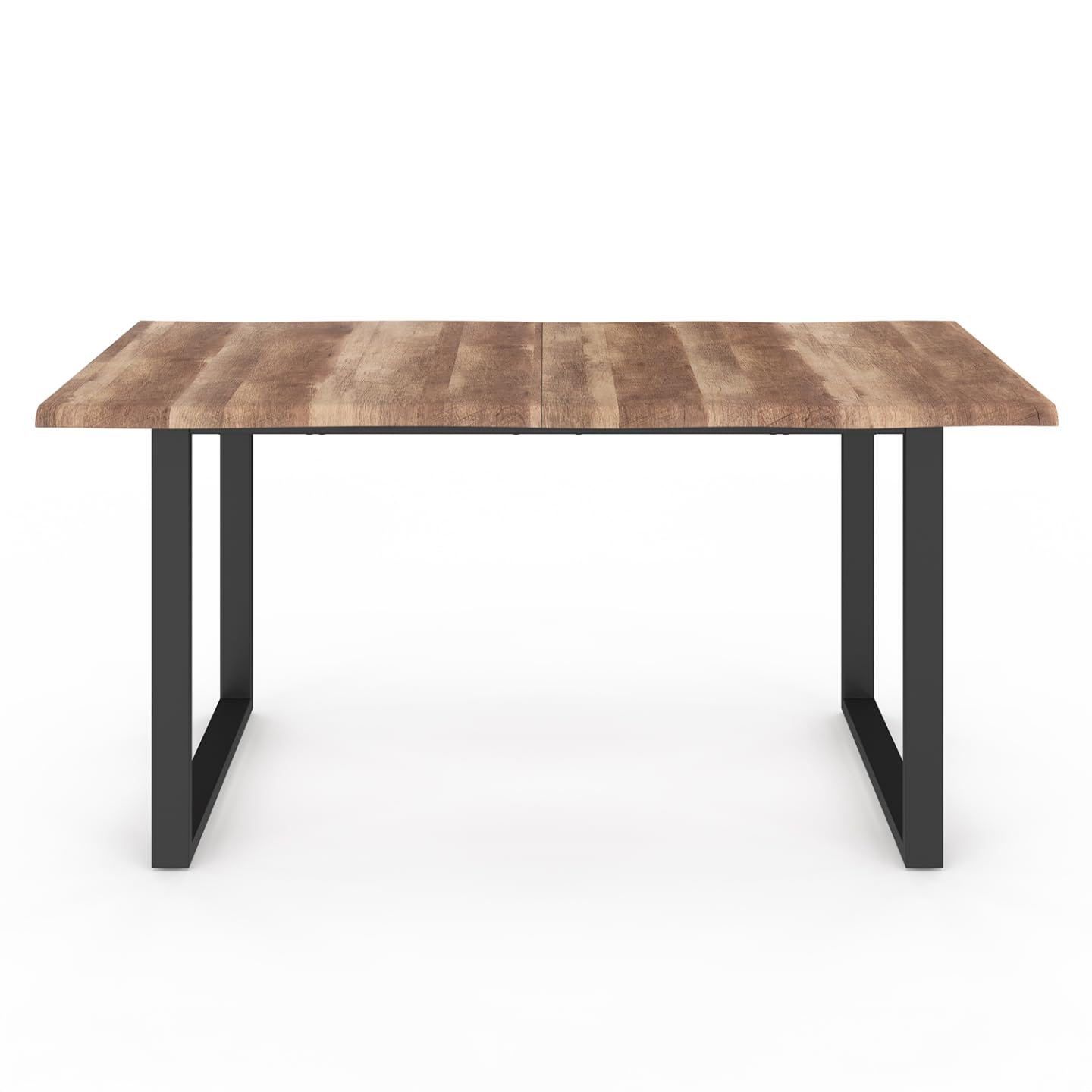 IDMarket - Mesa de comedor rectangular Dakota con 6 personas, patas en forma de U, diseño industrial 160 cm