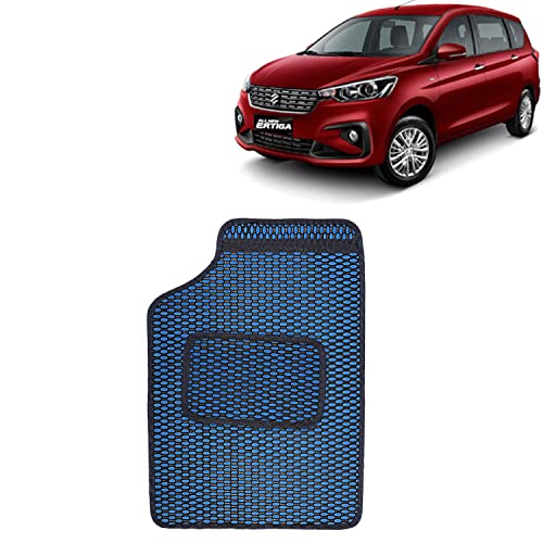 Image of Kingsway Dotted Design Car Floor Foot Mats Universal Fit for Maruti Suzuki Ertiga, Model Year : 2018-2022, Water and Dustproof, Color Blue, Set of 5 Pieces
