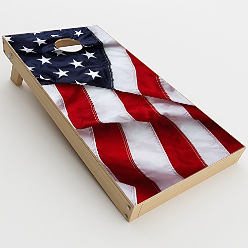 Skin Decals Vinyl Wrap for Cornhole Game Board Bag Toss (2xpcs.) / US Flag, America Proud