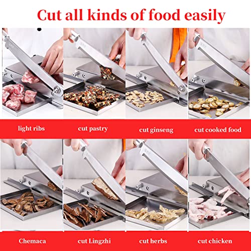 Henwafx Manual Meat Slicer , Biltong Cutter Ribs Cut Chicken Slicer Jerky Slicer Stainless Steel Household Deli Slicer . #TOP2