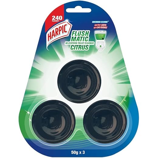 Harpic Flushmatic Toilet Cleaner Blocks Citrus 150g 150 g