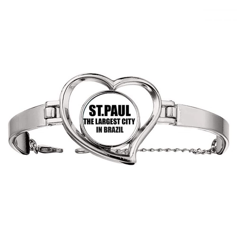 un brandST.Paul The Largest City In Brazil Bracelet Heart Jewelry Wire Bangle