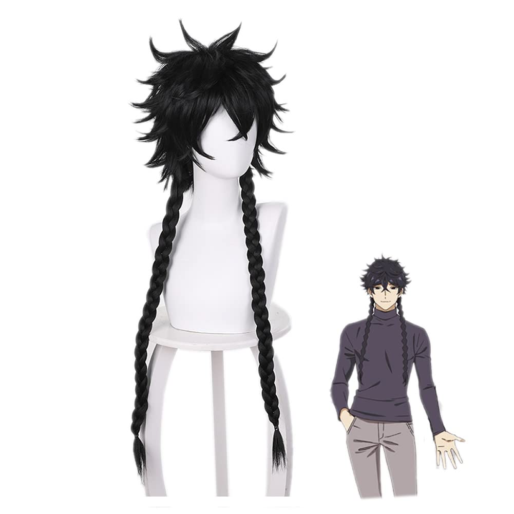 FHLONG Hashida Haruka Wig Hashida Haruka Cosplay Amine Blue Period Black Long Hair for Halloween