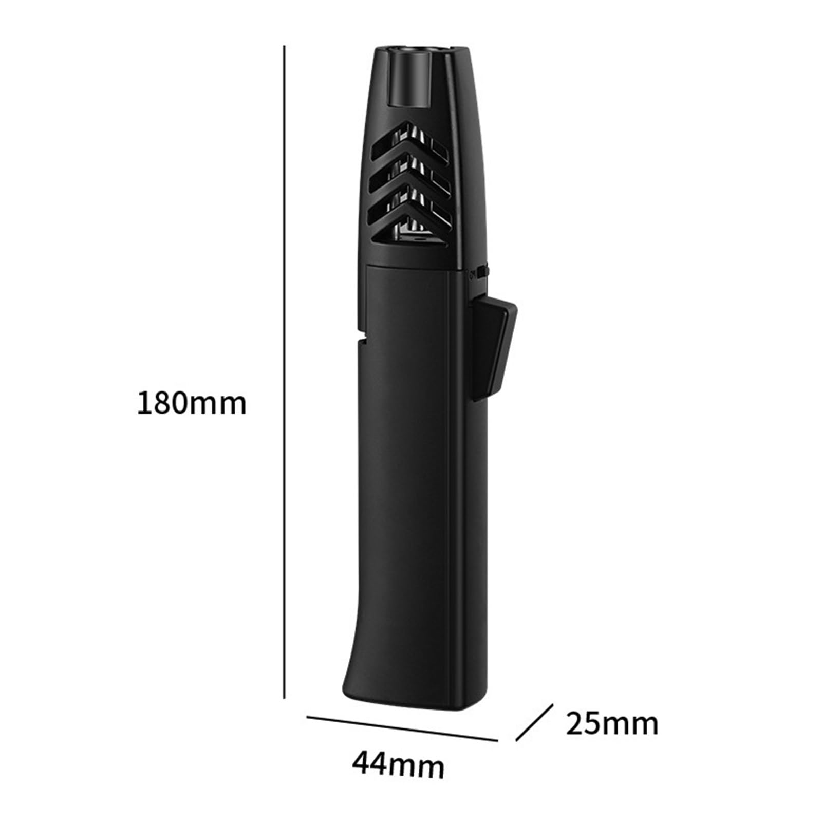 Briquet tempête au butane - Flamme réglable - Rechargeable - Avec interrupteur de verrouillage de flamme - Idéal pour barbecue, feu de camp en plein air, cadeaux