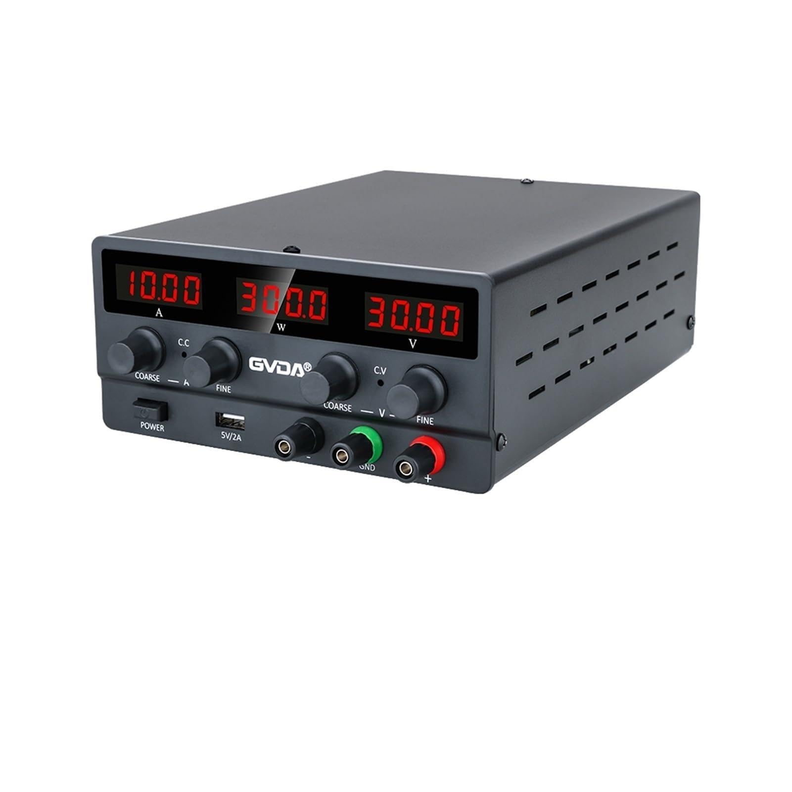Alimentation Laboratoire, USB DC Alimentation de laboratoire réglementée de laboratoire 6 0v 5a Régulateur de tension réglable 3 0V 10a STABLIZER STRUCTION SOURCE Source(30V 10A Black)