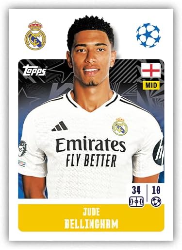 Topps UEFA Champions League Stickers 24/25 - Starter Pack - Contains an 80 Page Sticker Album and 3 Packets (18 Stickers), one of which is a Lucky Packet with an Extra Special Shiny Sticker Inside!