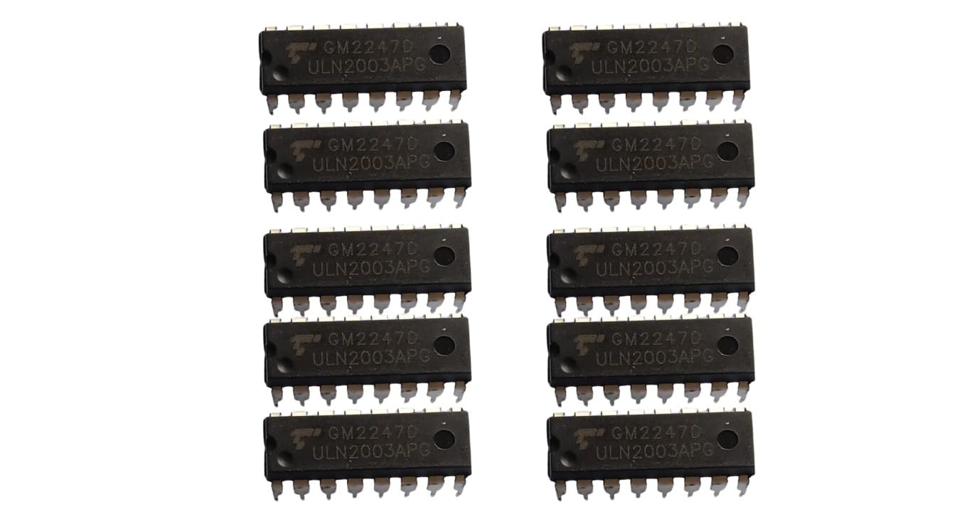 10pc ULN2003 Darlington Array IC DIP-16 ULN 2003L ULN2003ADR 50V 2.5A 7 Channel High Voltage High Current Driver IC for Precision Motor Control DIY Electronics Hobby Robotics Components Sensor Modules-image-0