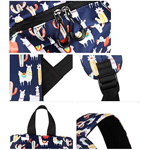 Mochila para portátil impermeable escolar con estampado de alpaca juvenil 7