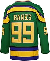 Vista 3 de D-5 Camiseta juvenil Mighty Ducks #96 Conway #99 Banks Jersey, camiseta de hockey sobre hielo para niños