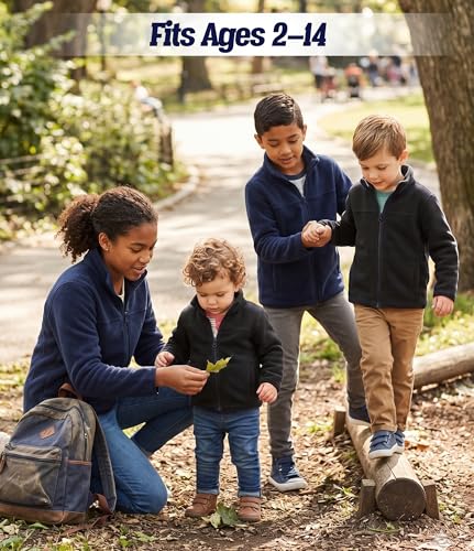 Image of Spring&Gege Youth Solid Full-Zip Polar Fleece Jacket for Children