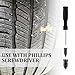 Salior 100PCS Tire Plug Kit with Screwdriver,Rubber Flat Tire Repair Kit for Fast Repair of Tire Punctures,Durable Car Tire Repair Kit Self-Service Repair Nails for Car Motorcycle Truck