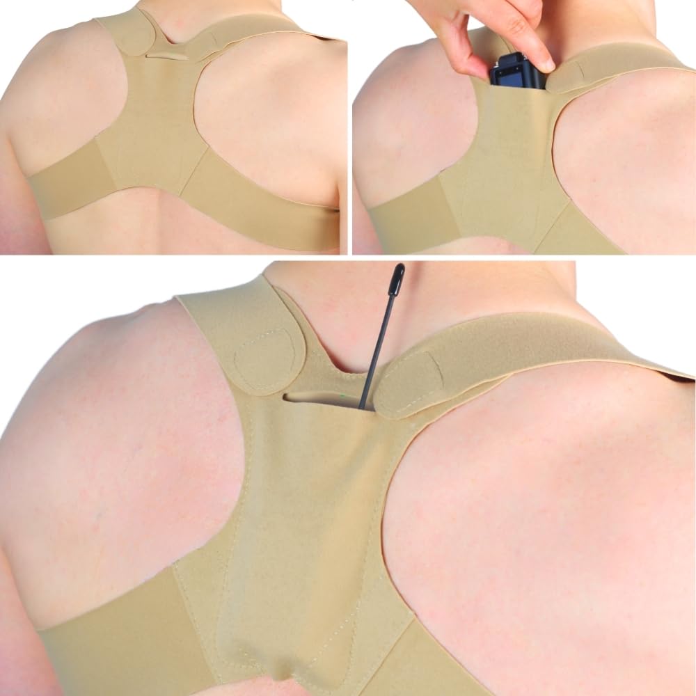 URSA Back Strap. Secure Microphone & IEM Pack Harness. Rig for Filming Sporting activities. (Beige, Medium) - Image 2