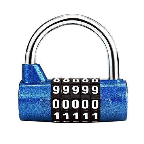 LHKJ Cadenas à Code 5 Chiffres,Peut être Réinitialisé Serrures à Combinaison,Matériau en Alliage de Zinc Verrouillage de Sécurité