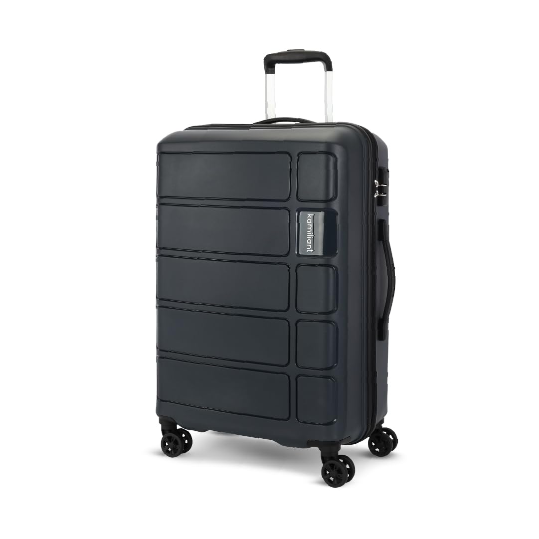 Kamiliant by American Tourister Large Harrier Edge 8W 78 Cms Check-in (PP) Hard Sided 8 Wheels Spinner Luggage/Suitcase/Trolley Bag (Iron Grey) (Double Wheel)