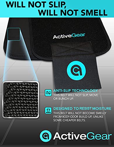 Activegear Waist Trimmer Belt For Stomach And Back Lumbar Support, Large: 9" X 46" - Blue #TOP2
