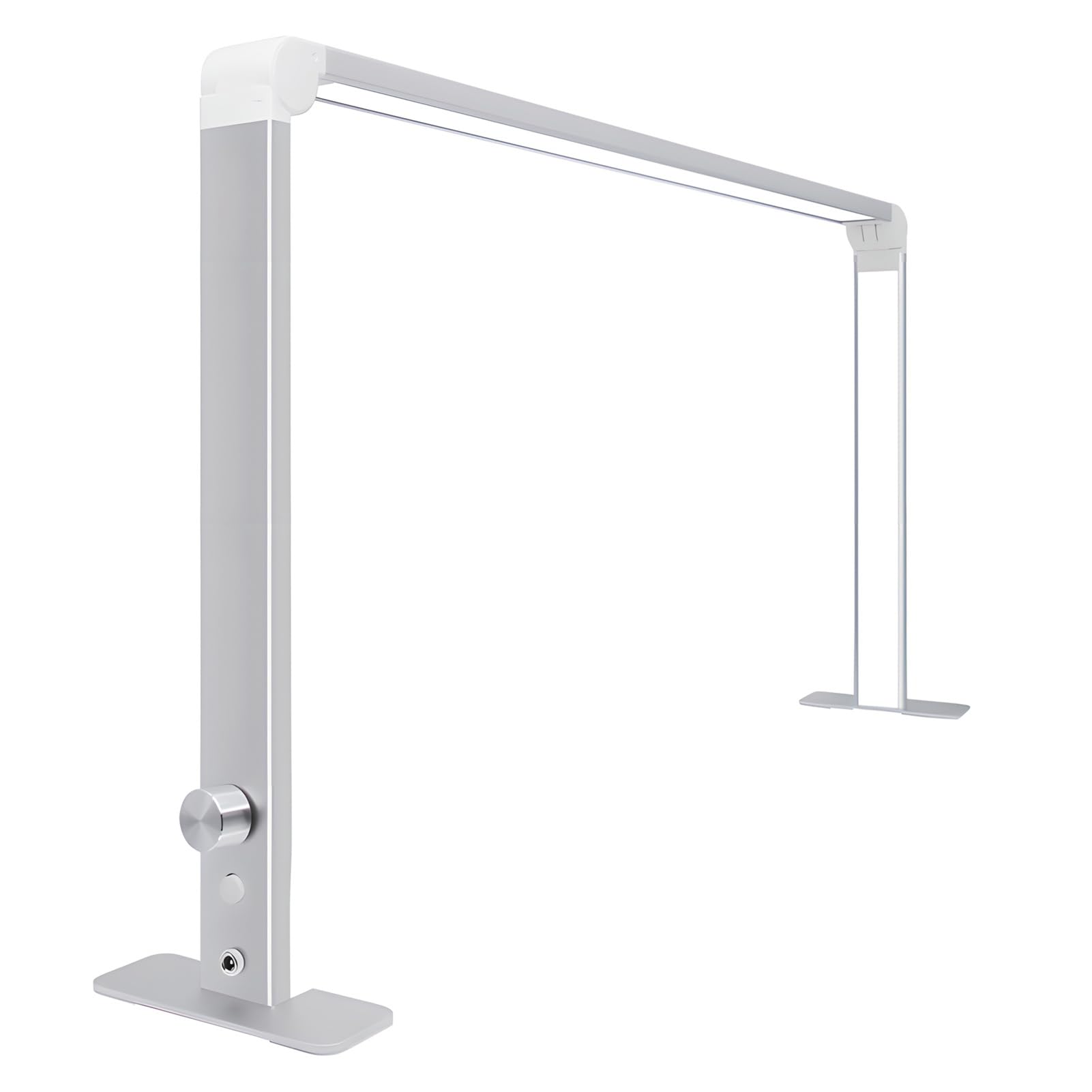 Lampa biurkowa LED z CRI >95, 36 W płynna regulacja ściemniania i 3 temperatury barwowe, składane ramię aluminiowe, bezcieniowe oświetlenie z 3 stron do zastosowań w technice paznokci, malowaniu