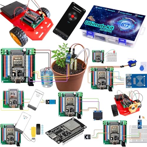 Image of Quad Store Ultimate IoT Kit for ESP32 with Motor Driver & Type-C Port | Features AI mentor for coding support. Build robotics, electronics & automation projects. Compatible with Arduino IDE