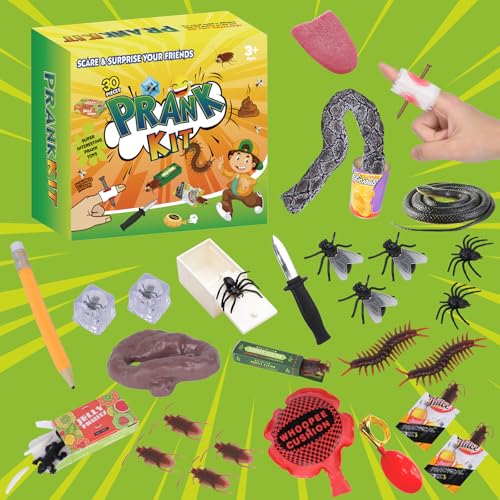 ALLROAD Prank Kit Pranks for Kids | Joke Box-Ultimate Gift Set 30 Ultimate Practical Jokes and Pranks for Kids | Prank Toys Pack Set Box for Gifts