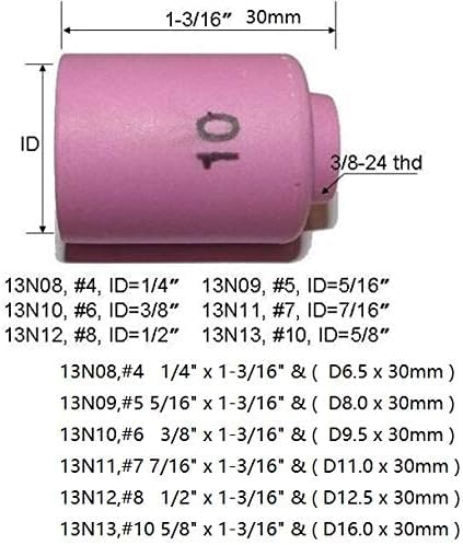 Image of RIVERWELD TIG Torch Ceramic Cup 13N08 13N09 13N10 13N11 13N12 13N13 kit 6pc