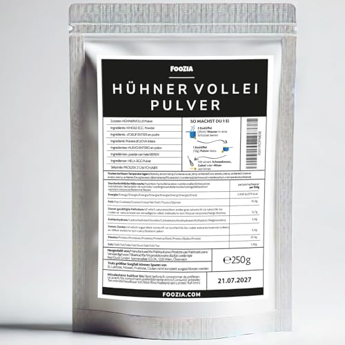 Volleipulver 250g Eipulver Eier Pulverisiertes Eierpulver Ei Trockeneipulver Whole Egg Powder von Foozia