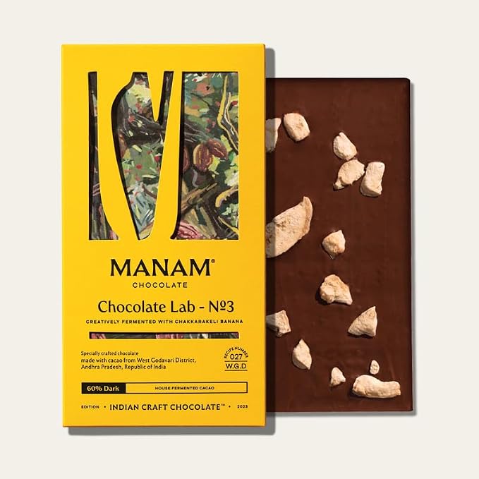 Manam Chocolate Creative Fermentation Tablet No.3 – 60% Dark (Chakkarakeli Banana, 80g)