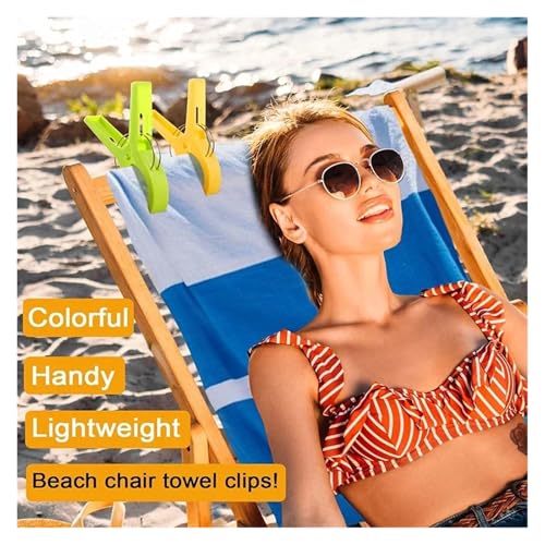 4 pcs Large Clothes Pins Beach Towel Clips Strong Grip Windproof Drying for Bed Sheets Blankets Indoor Outdoor Laundry for Clothes(A-8PCS)