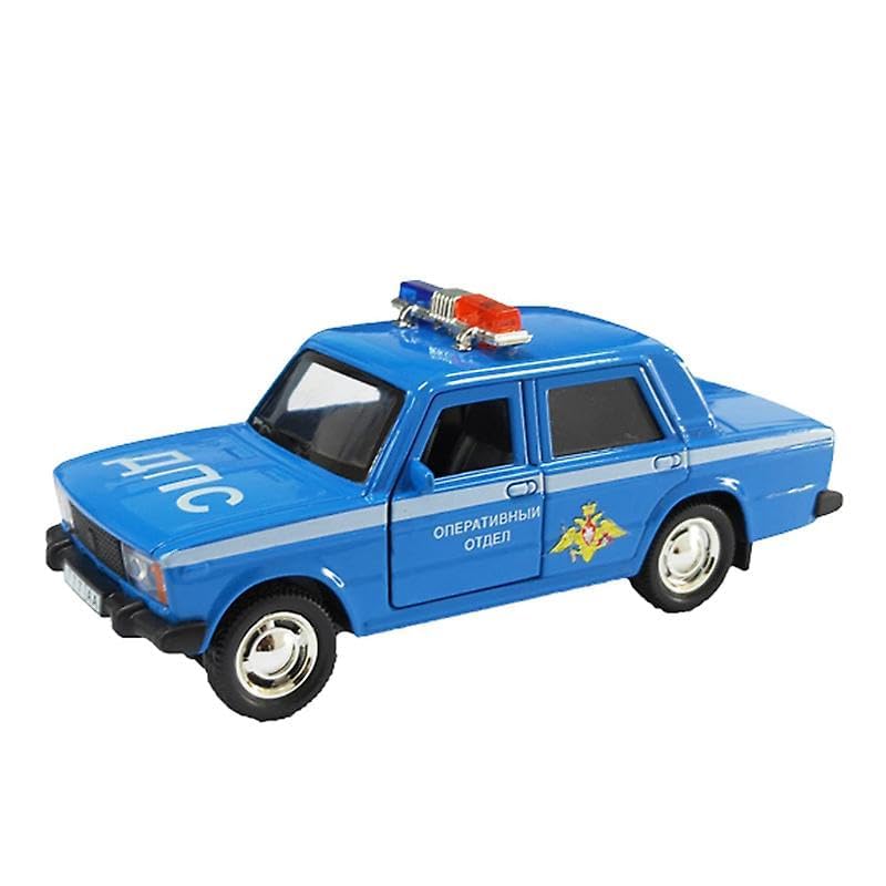 Image of Invite Enterprise Die-Cast Car 1:24 Big Lada Russian Police Toy Car Diecast Metal Pullback Toy Car With Openable 6 Doors, Light Music Boys Gifts Toys(1:24 Lada Police - Blue)